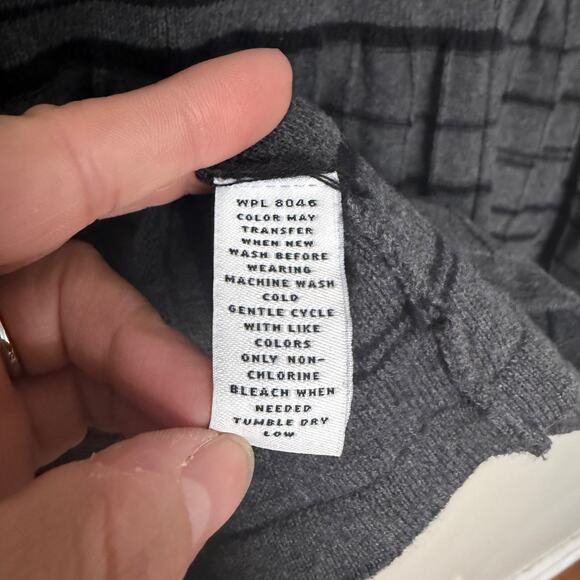 Style & Co Womens S Black Gray Stripe Mini Sweater Dress Long Sleeve Y2K - Picture 4 of 4